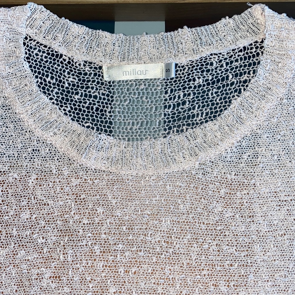 MILLAU LIGHTWEIGHT COTTON BLEND SWEATER SMALL
